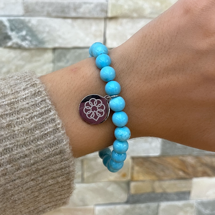 EMBRACE THE DIFFERENCE® Turquoise Gemstone Beaded Stretch Bracelet