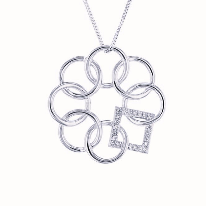 EMBRACE THE DIFFERENCE® STERLING SILVER AND DIAMOND CLASSIC PENDANT