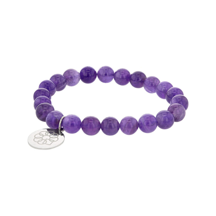 EMBRACE THE DIFFERENCE® Natural Amethyst Gemstone Stretch Bracelet