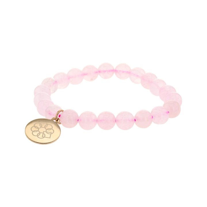 EMBRACE THE DIFFERENCE® Natural Rose Quartz 8mm Gemstone Stretch Bracelet