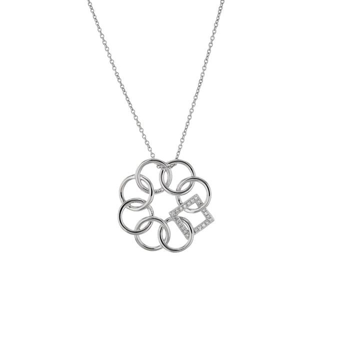 EMBRACE THE DIFFERENCE® STERLING SILVER AND DIAMOND  CLASSIC PENDANT