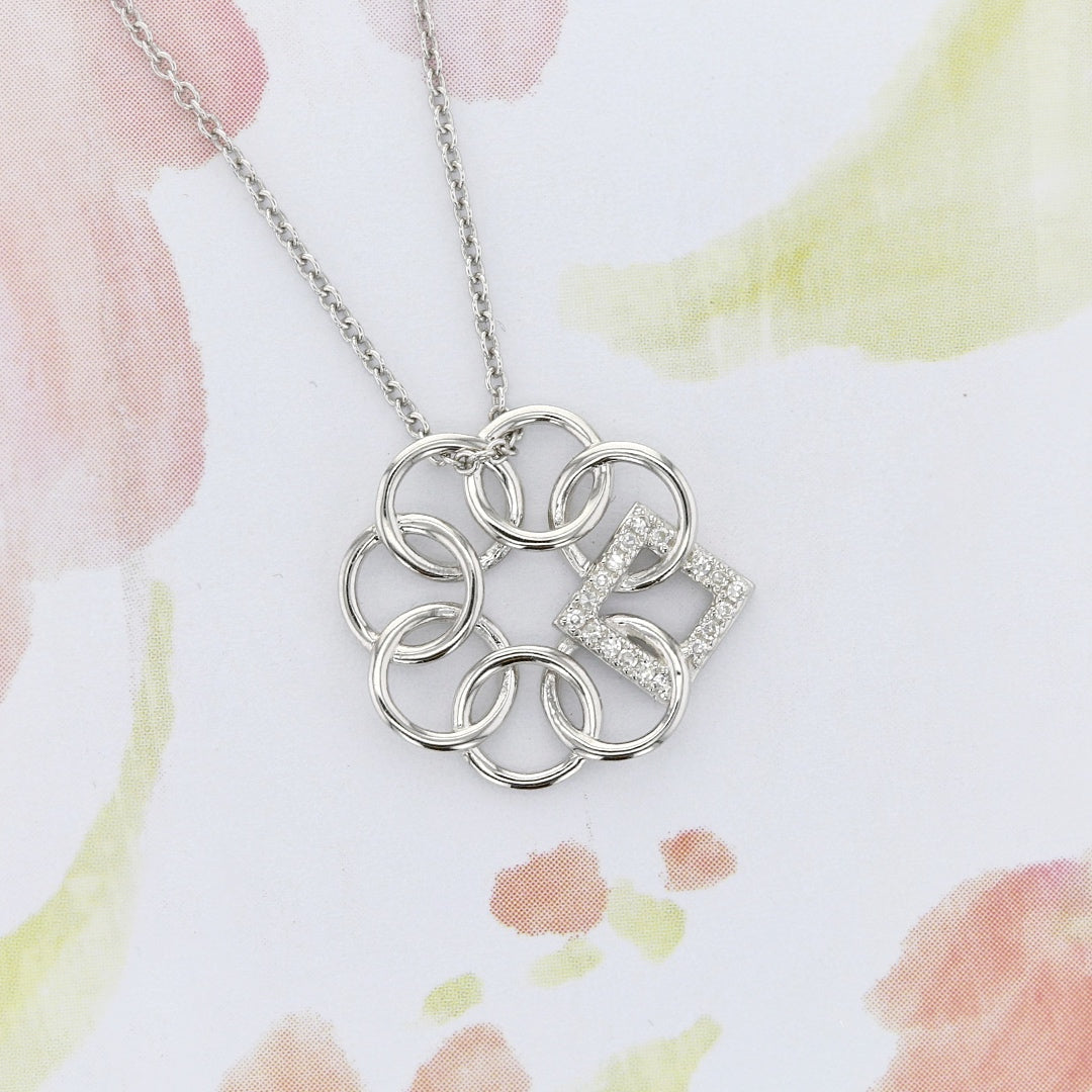 EMBRACE THE DIFFERENCE® STERLING SILVER & DIAMOND MINI PENDANT